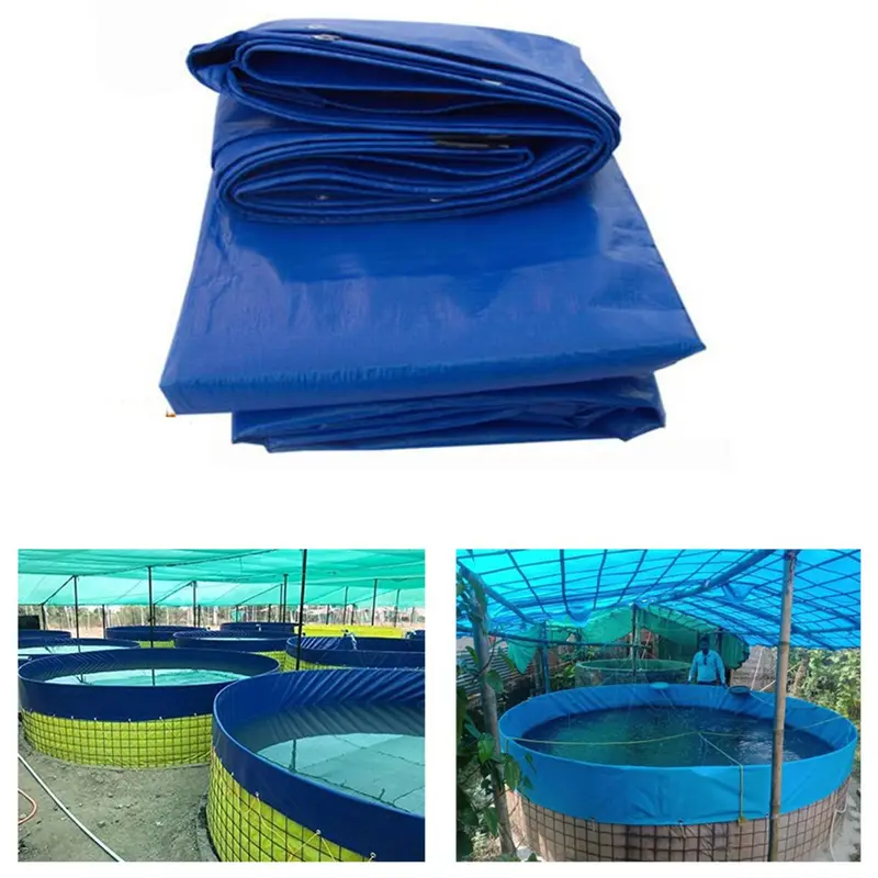 ZN GLOBAL 650 GSM Round Tarpaulin Sheet for Aqua Farming(Size-8 Meter Dia,Capacity-60000 L)